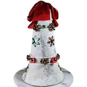 Vintage Paper Mache Christmas Bell 1920s 30s Large Size 13.5 in